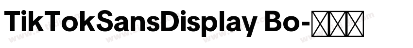 TikTokSansDisplay Bo字体转换